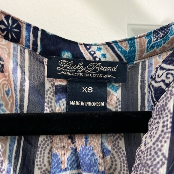 Lucky Brand paisley button up blouse - Picture 2 of 3
